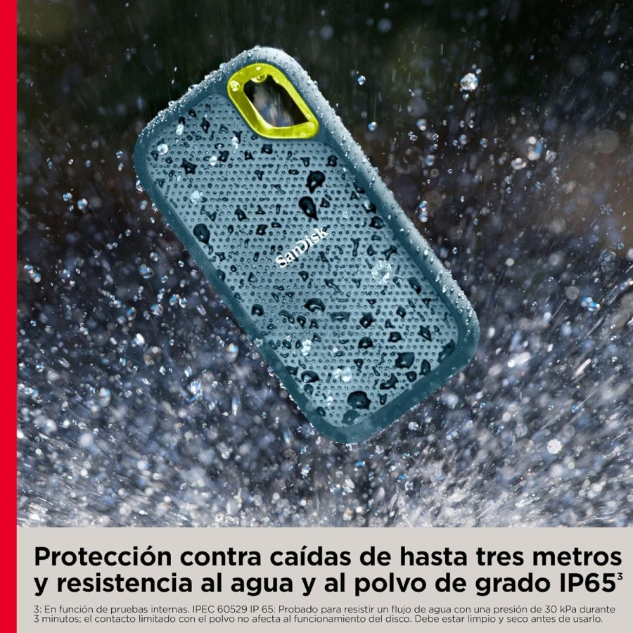 SanDisk Extreme Portable SSD Monterey 2TB - 2 TB SSD External Drive - USB-C 3.2 Gen 2 - SDSSDE61-2T00-G25M