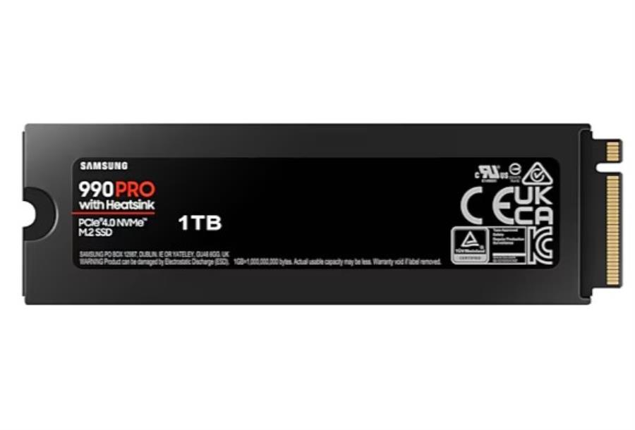Samsung - 1TB PCIe 4.0 M.2 NVMe SSD with Heatsink - MZ-V9P1T0CW