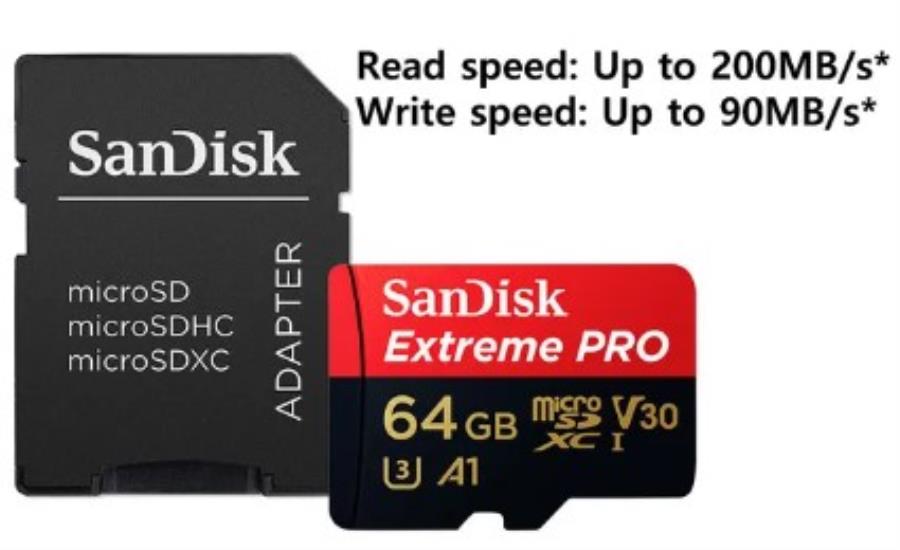 SanDisk Extreme Pro-64GB - Carte Mémoire microSDXC Haute Vitesse - 64 Go