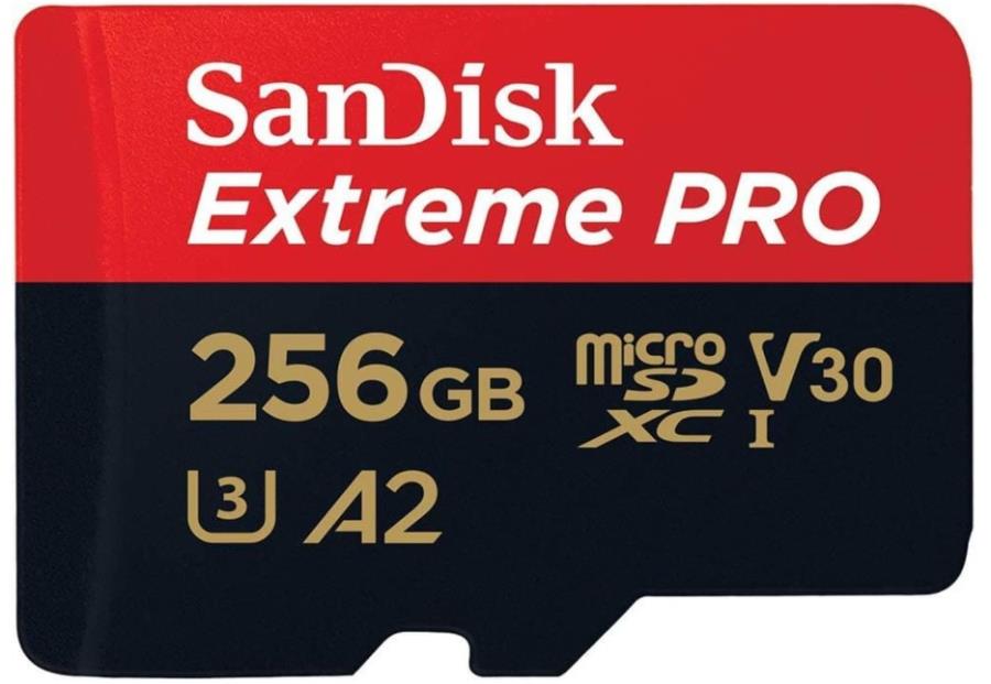 SanDisk Extreme PRO 256GB - Carte mémoire microSDXC 256 Go + Adaptateur SD + RescuePro Deluxe - ‎SDSQXCZ-256G-GN6MA