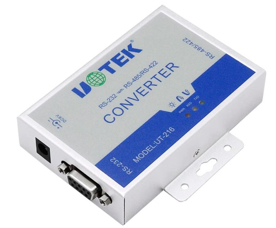 UOTEK UT-2016 - RS-232 to RS-485/422 Optoelectronic Isolated Converter with Lightning Surge Protection