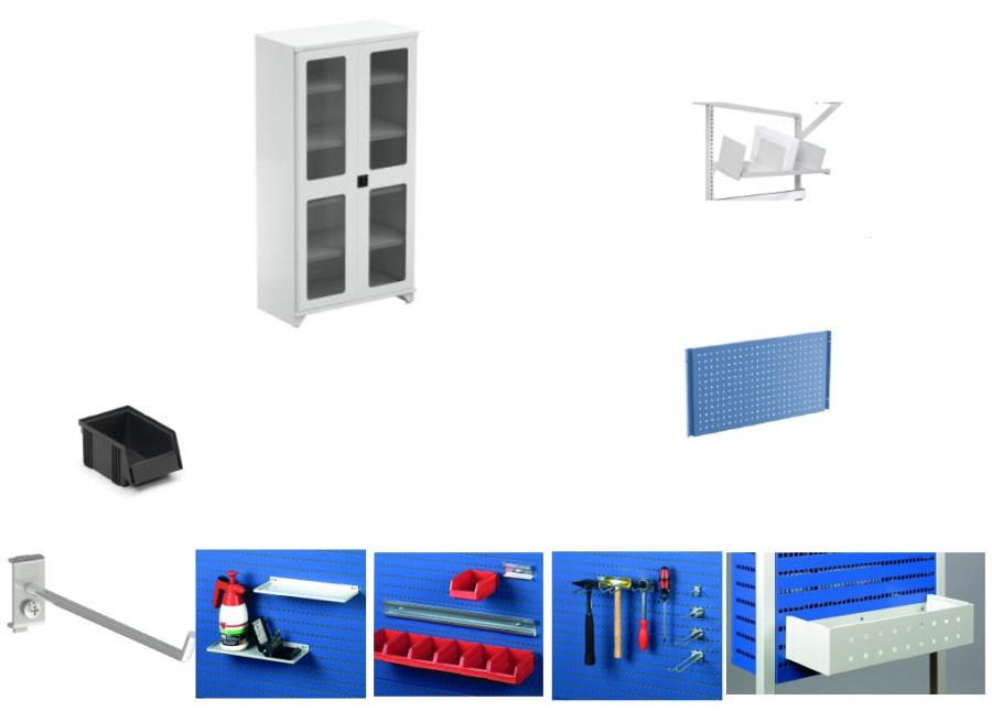 Treston - Armoire de Laboratoire avec Panneau Perforé - Configuration 2 - Gris Clair RAL7035 Treston