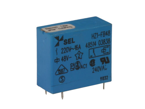 Relé Convencional 48 Vcc SPST NO 16 A - HZ1-FB48