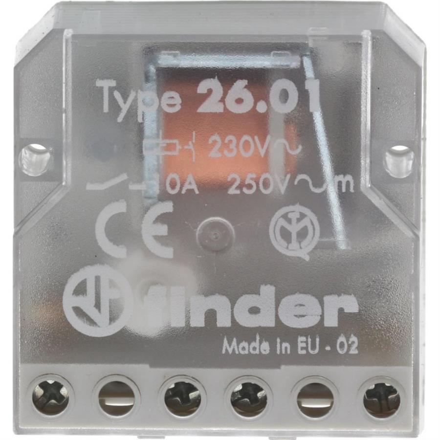 Finder 26.01.8.230.0000 - Relé Media Potencia 1 NO (SPST-NO) - 230 Vac