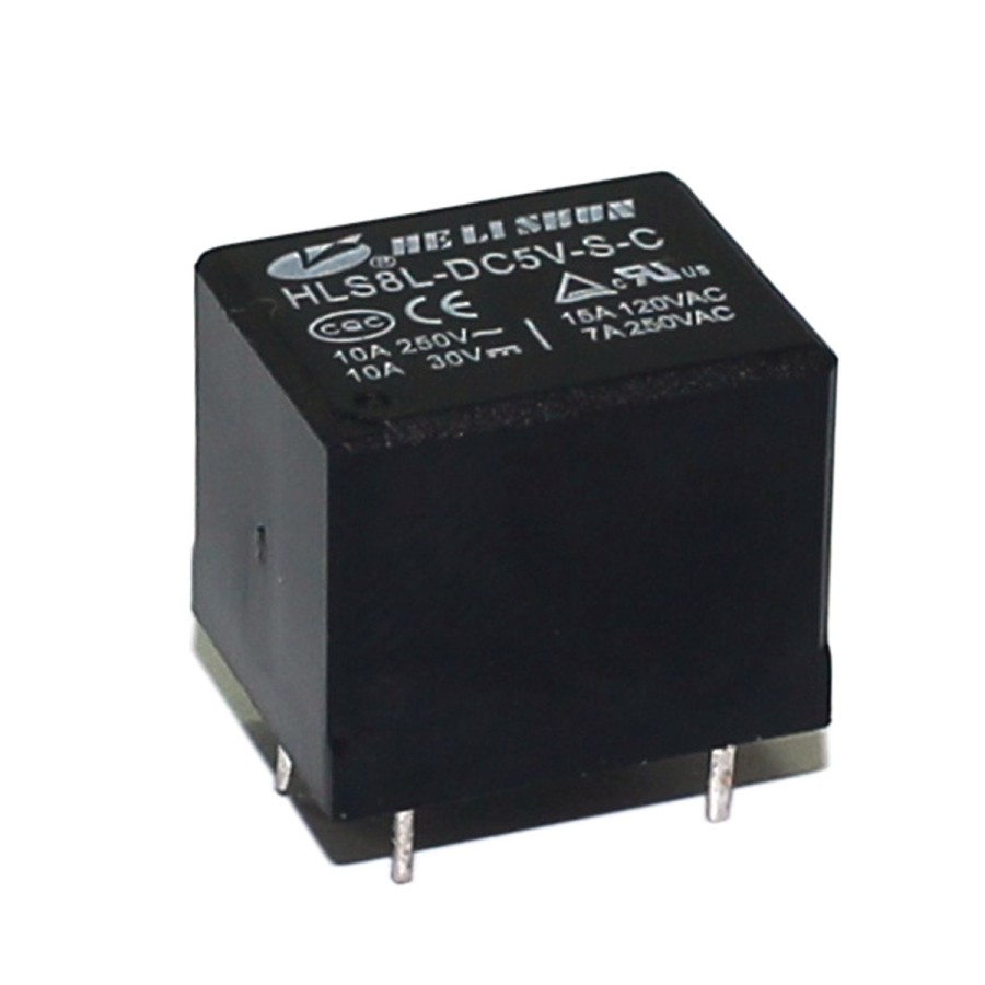 HELISHUN HLS8L-DC5V-S-C - Relé Miniatura 5 Vcc SPDT 1 C/O 10 A