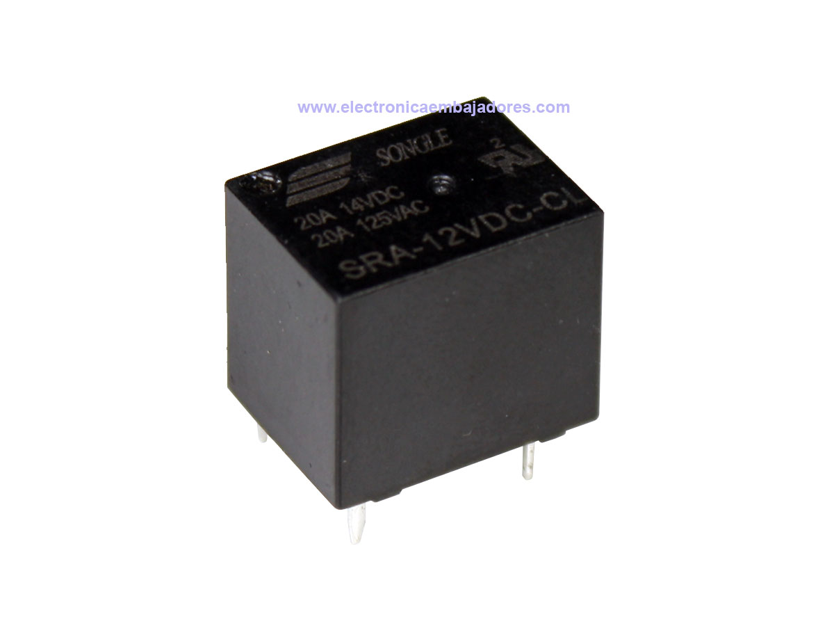 Songle Relay SRA-12VDC-CL - T74 Miniature - 5 Pin - SRA