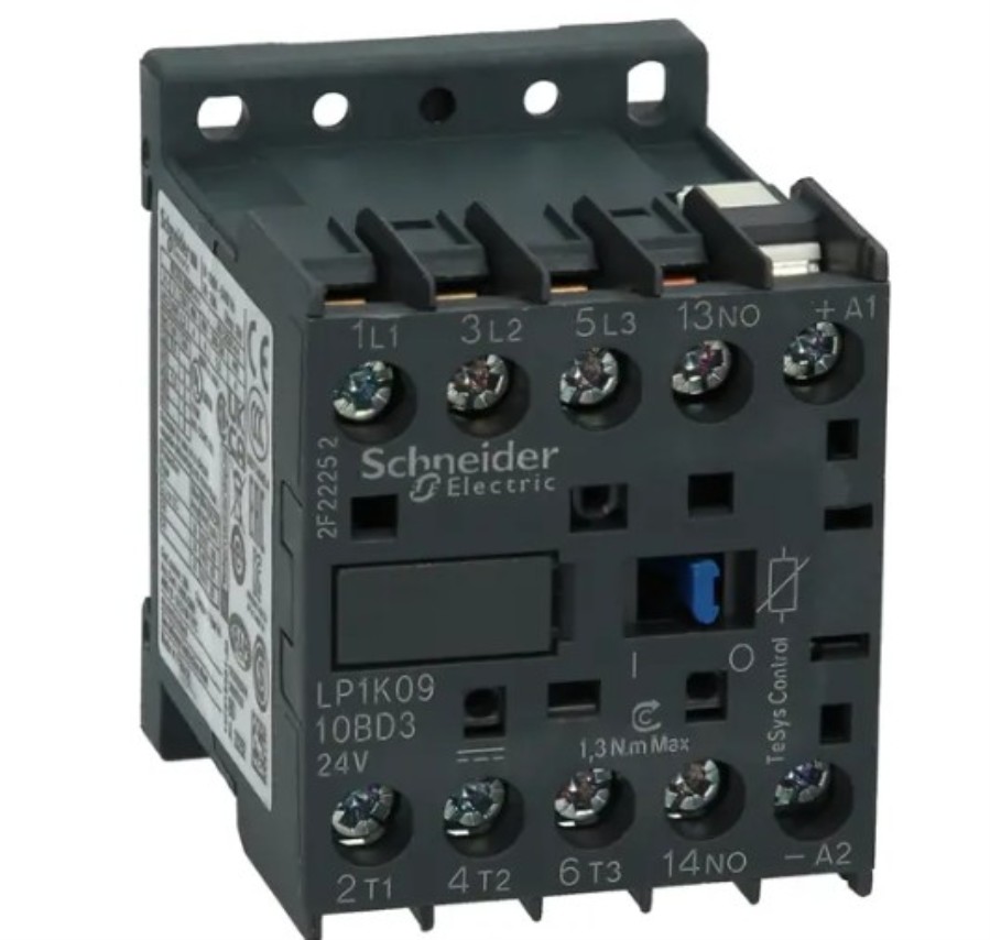 Scheneider Electric LP1K0910BD3 - Contactor 3-POLAR para carril DIN - 24 Vcc - 9 A