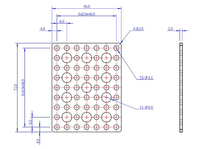 Makeblock - Plate 7 x 9 - Blue - 61210