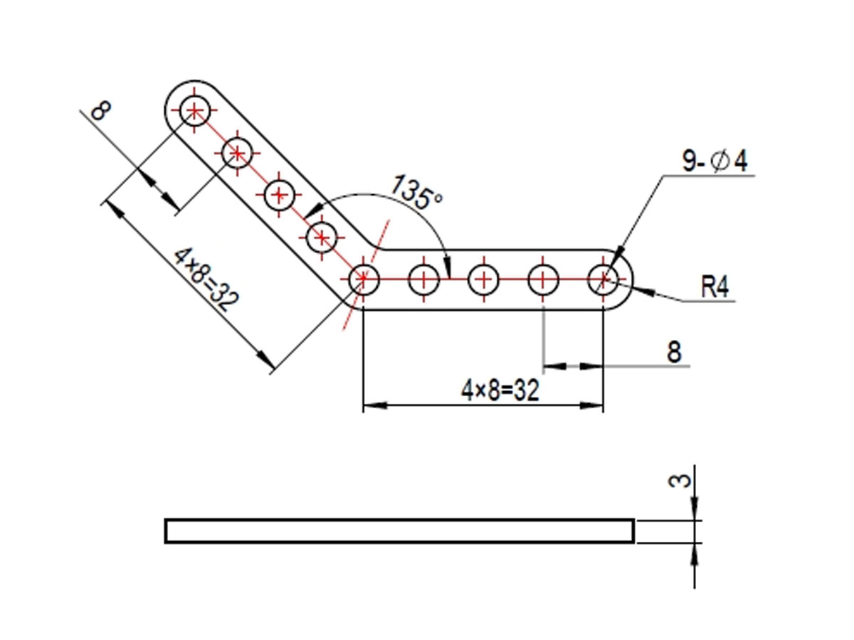Makeblock - Suporte Ângulo Plano 45º - Azul - 61400