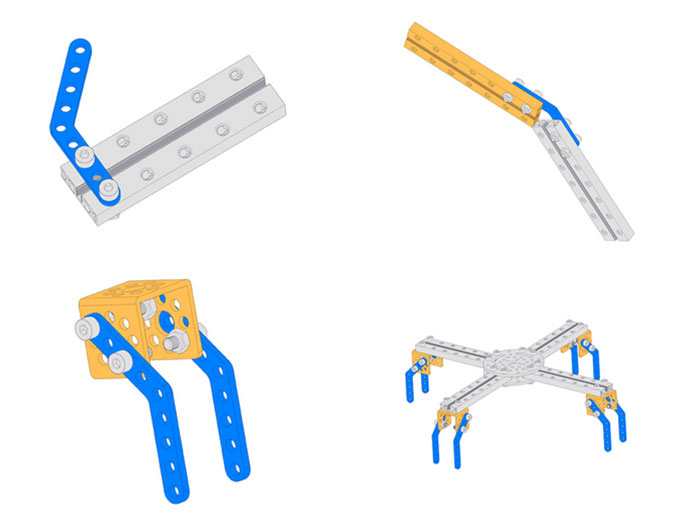 Makeblock - Suporte Ângulo Plano 45º - Azul - 61400