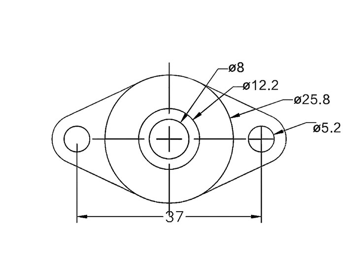 Soporte para plano Vertical o Lateral Varilla Ø8MM con Rodamiento