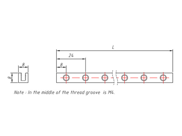 Makeblock 0808 - Viga - 152 mm - Azul - 60436