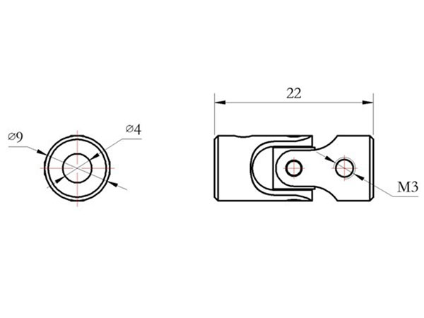 Makeblock - Joint Cardan Universelle 4 mm - 84700