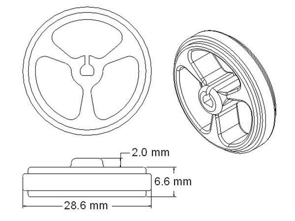 Pololu - Par de Ruedas 32 x 7 mm - Blanca - 1088