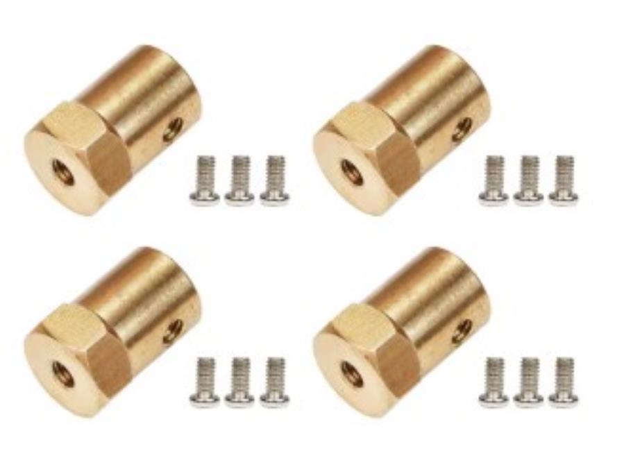 Adaptador Hexagonal 12 mm para Motores 3mm - 4 Unidades