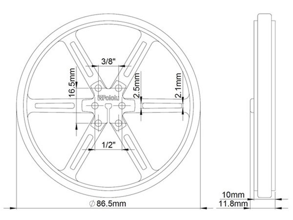 Par de Ruedas 90 x 10 mm - Blanca