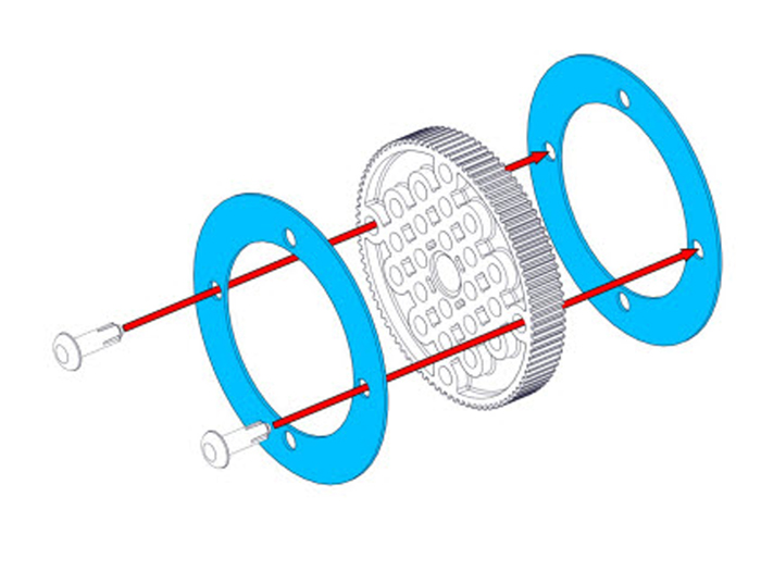 Makeblock - Par de Discos Roda 90T - 83020