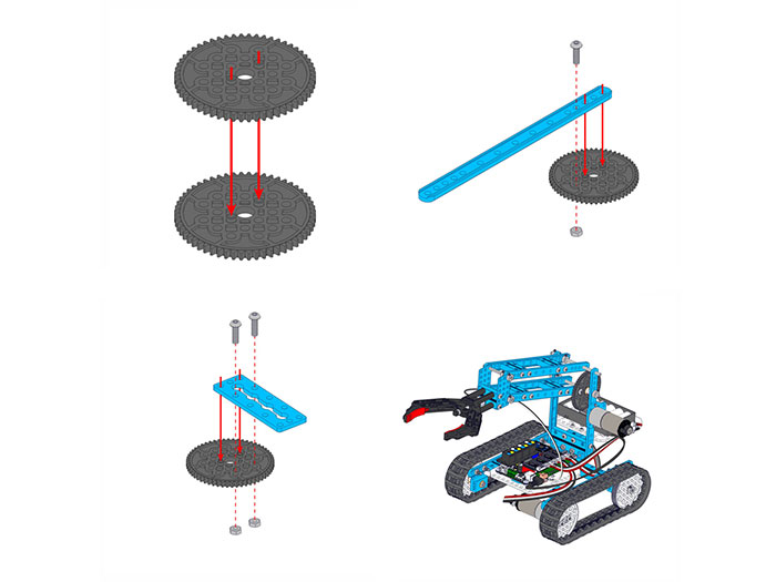 Makeblock - Rueda Transmisión 56T - Plástico - 2 Unidades - 83452