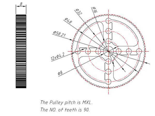 Makeblock - Rueda Transmisión Dentada 90T (90 Dientes) - Azul - 83016