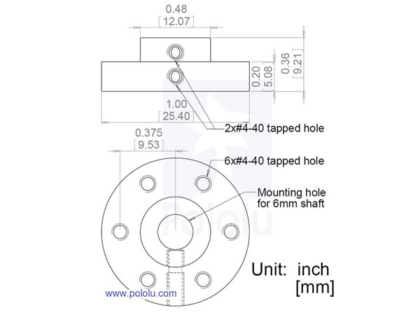 Paire de Moyeux pour Axe Moteur 6 mm - 1083