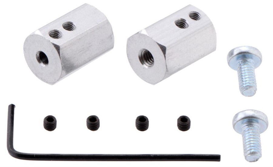 Pololu 2682 - Adaptador hexagonal para rueda de 12 mm a eje 3 mm - 2 Unidades