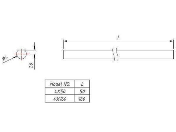 Makeblock - Haste Lisa - Tipo D - Ø4 mm - 56 mm