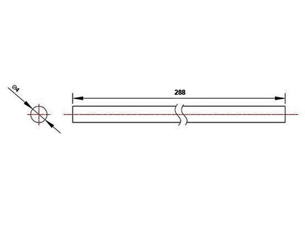 Makeblock - Smooth Rod Linear Motion - Ø4 mm - 288 mm - 85020