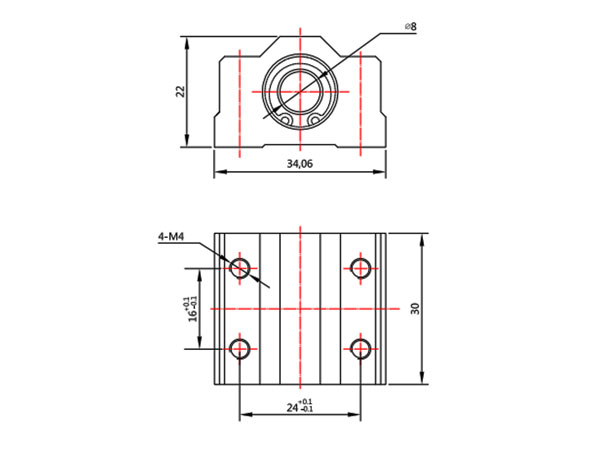 Deslizador Desplazamiento Lineal Ø8 mm