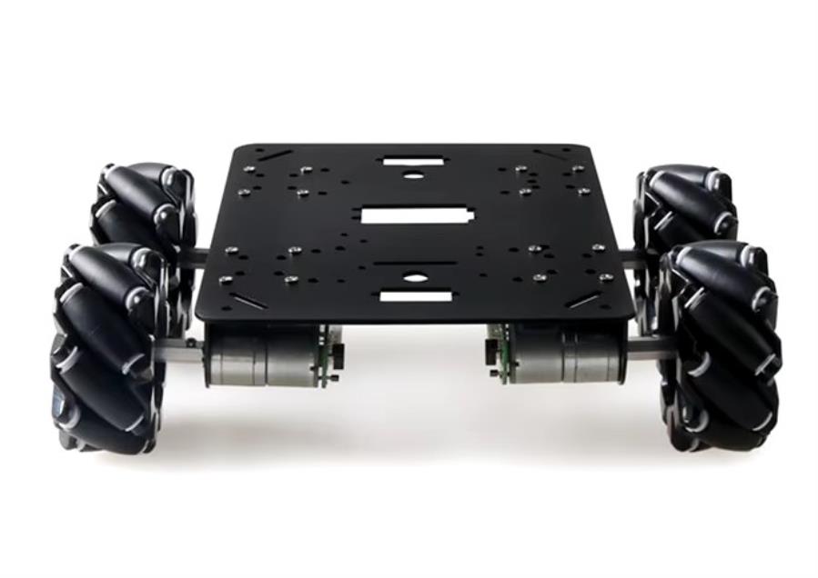 Chasis 4WD Motorreductores de 25 mm con Encoder - Negro