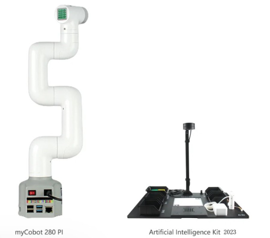 Elephant Robotics myCobot 280 Raspberry Pi 2023+Flat Base+Adaptive G - Brazo robótico colaborativo versión Raspberry Pi - 4010100016-5