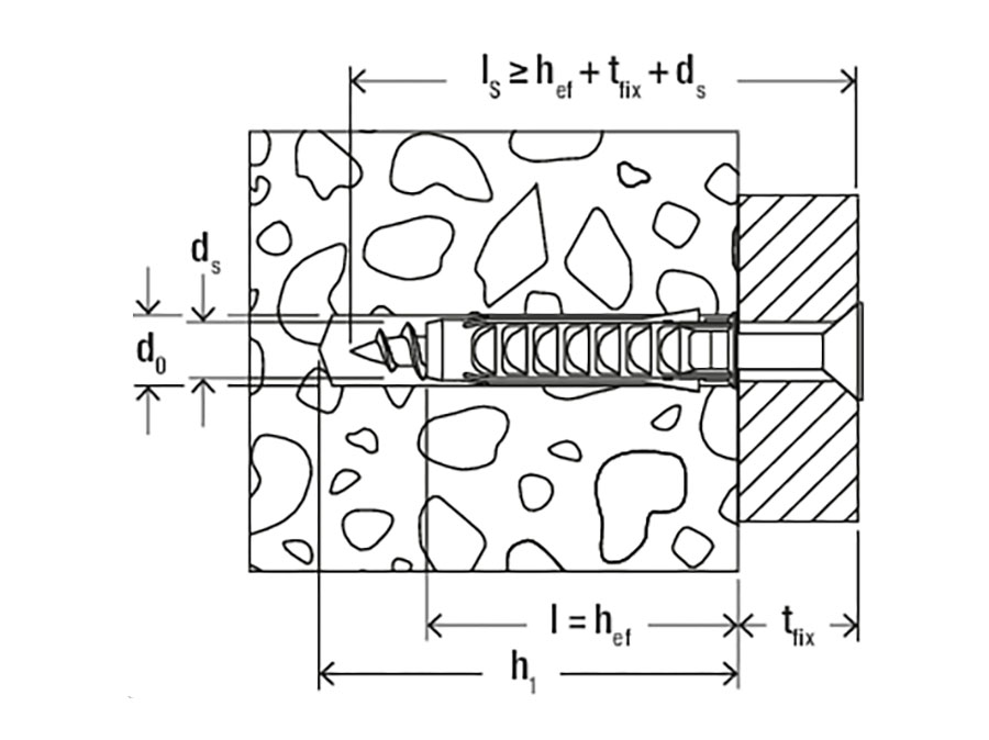 Fischer SX 8x40K con reborde - TACO PLADUR FISHER SX8X40K - 090889