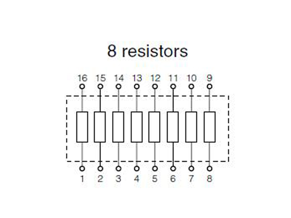 Résistance Array DIL16 100 Ohms - 4116R-1-100LF