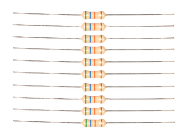 Resistencia Película de Carbón ½ W - 100K Ohmios - 10 Unidades - CR50100K