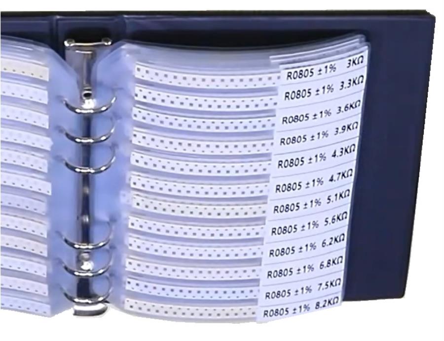 SMD 0603 Resistor Book - 170 Values ​​x 50 Pcs per Value