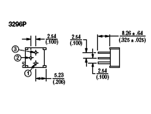 Multi-Turn Horizontal Adjust Potentiometer - 200 KOhms