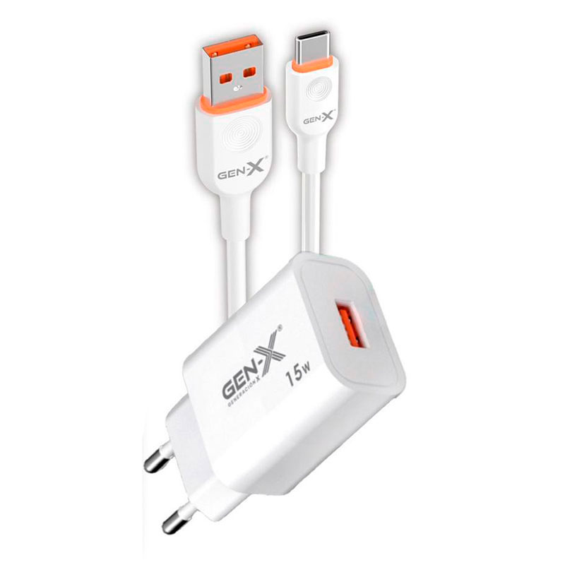 15W USB-A Charger with USB-C Cable