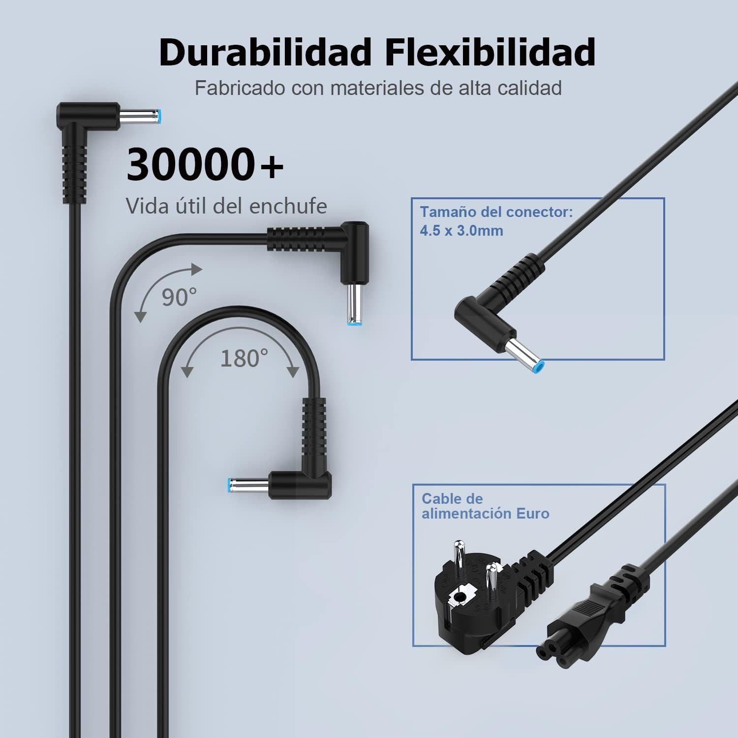 Power Supply for HP EliteBook Laptop - 19.5 V - 3.3 A - 65 W