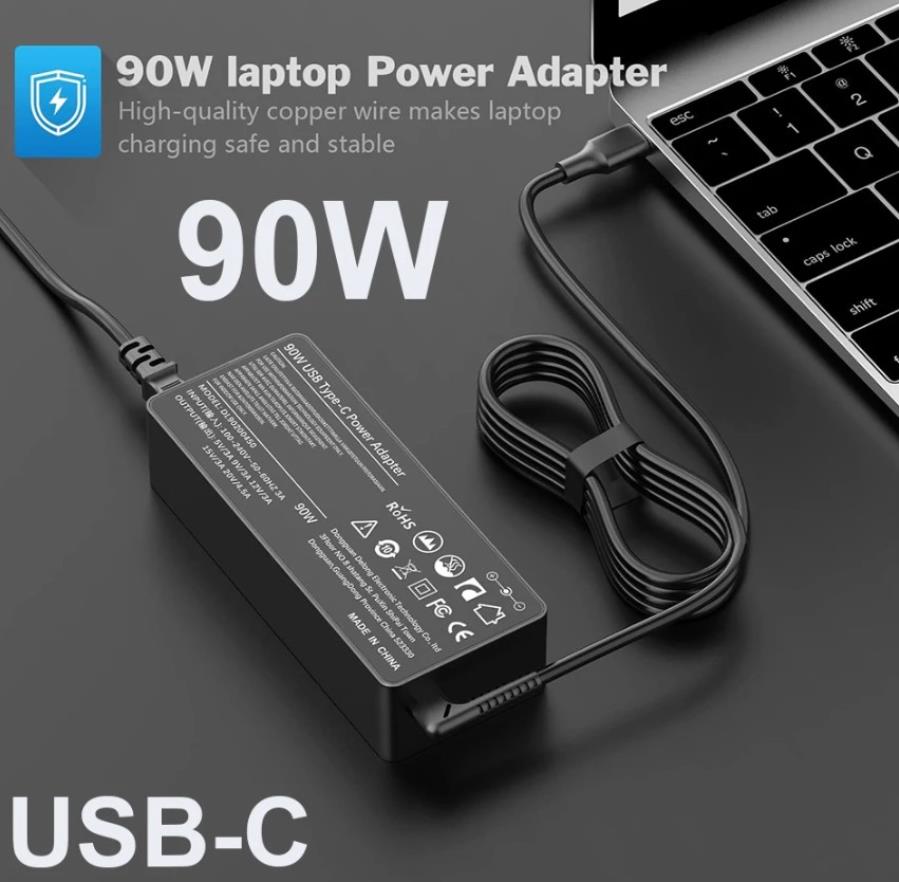 Compact switched USB-C power supply 5V - 20V / 3 - 4.5A - 90 W