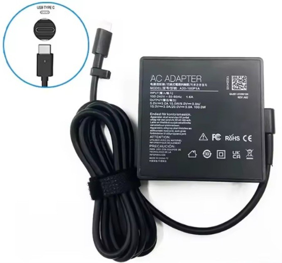 A20-100P1A - Alimentador compacto conmutado de sobremesa USB-C - 5 a 20 V - 100 W