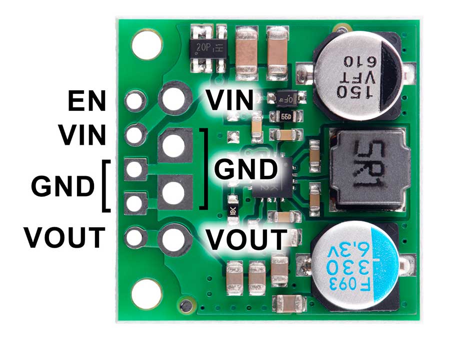 Pololu S13V30F5 - Converter DC-DC - In: 2,8 .. 22 V - Out: 5 V - 3 A - 4082
