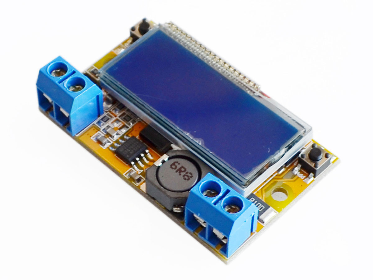 Converter DC-DC - In: 5 .. 23 V - Out: 0 .. 16 V - 3 A - with Display