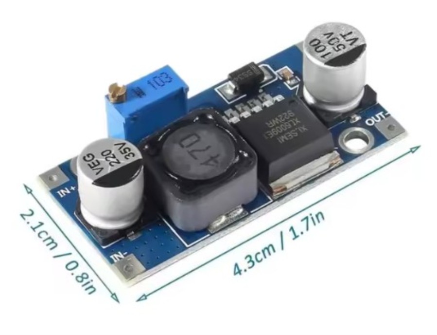DC-DC converter - In: 3.2 .. 32 V - Out: 5.0 .. 35.0 V - 4 A - XL6009
