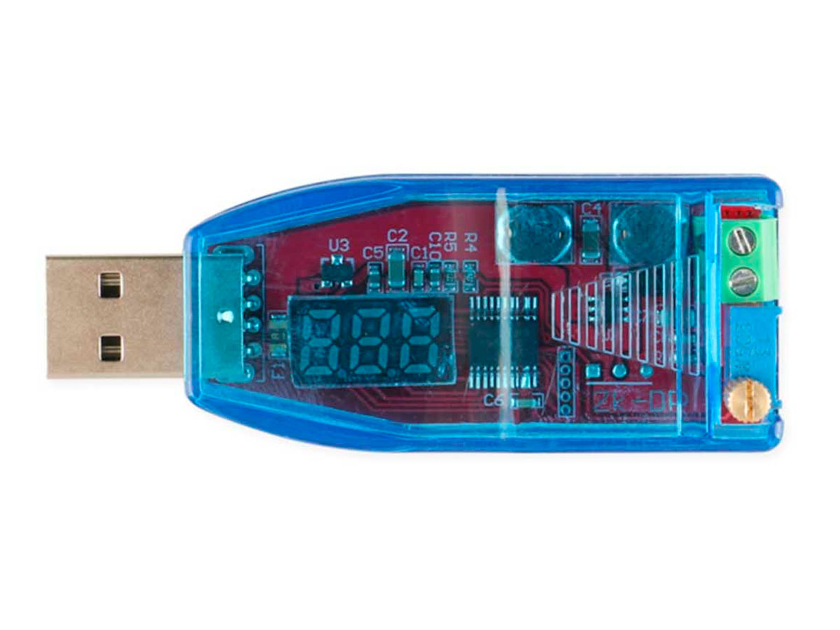 Converter DC-DC - In: 5 V - Out: 1 .. 24 V - Built-In Voltmeter