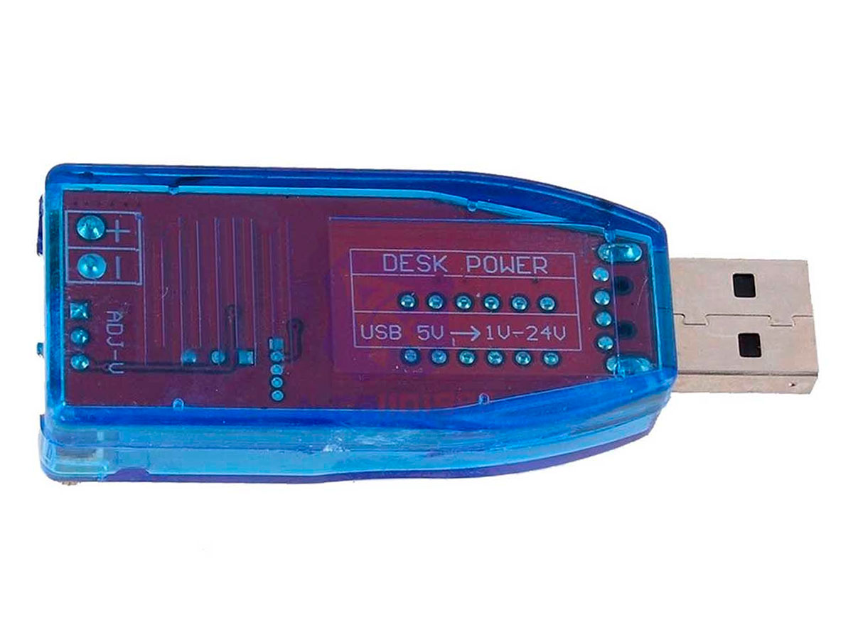 Converter DC-DC - In: 5 V - Out: 1 .. 24 V - Built-In Voltmeter