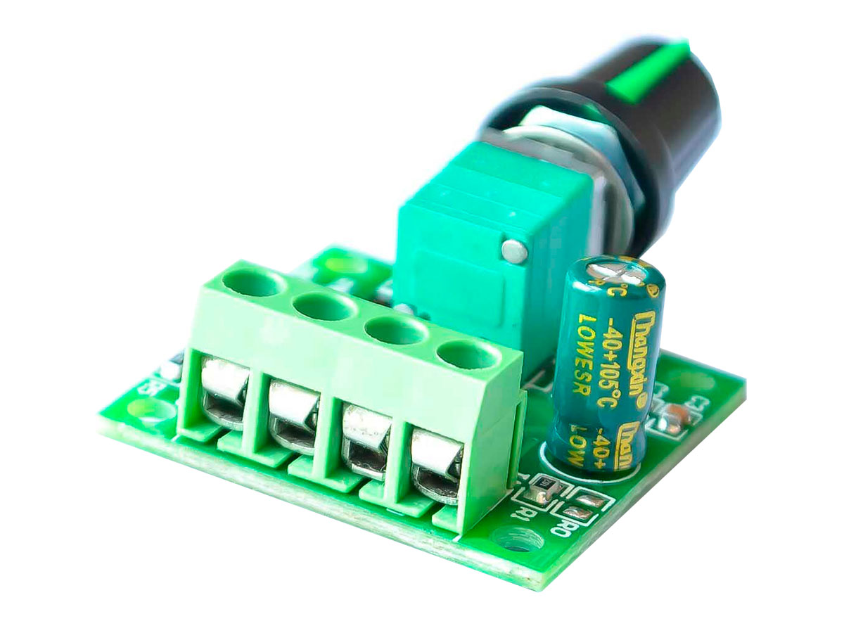 Regulador 1,8 .. 15 V Corriente Contínua y 2 A para Control de Velocidad de Motores