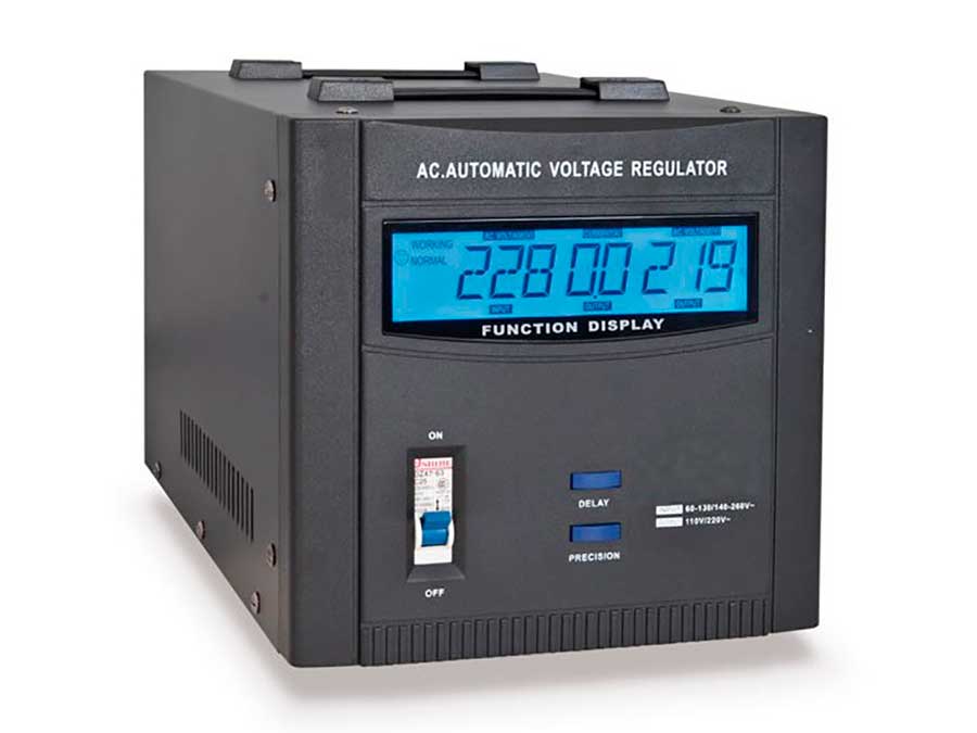 Velleman - Automatic 220 V mains voltage regulator and stabilizer, 5000 VA, display