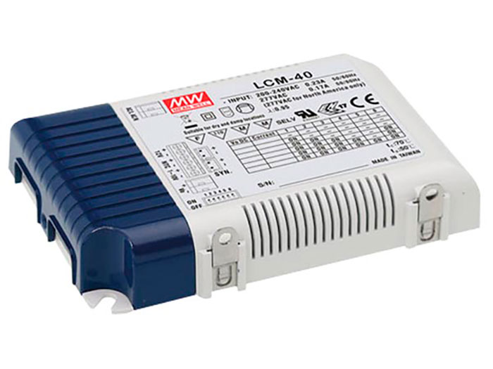 Mean LCM-40 - Constant Current LED - 40 W - Selectable from 350 mA to 1050 mA and Dimable ("LPC-35-700")
