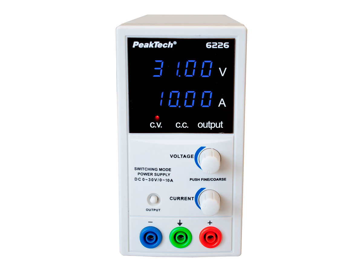 PeakTech P 6226 - Fonte de Alimentação Laboratório 0-30 V - 0-10 A
