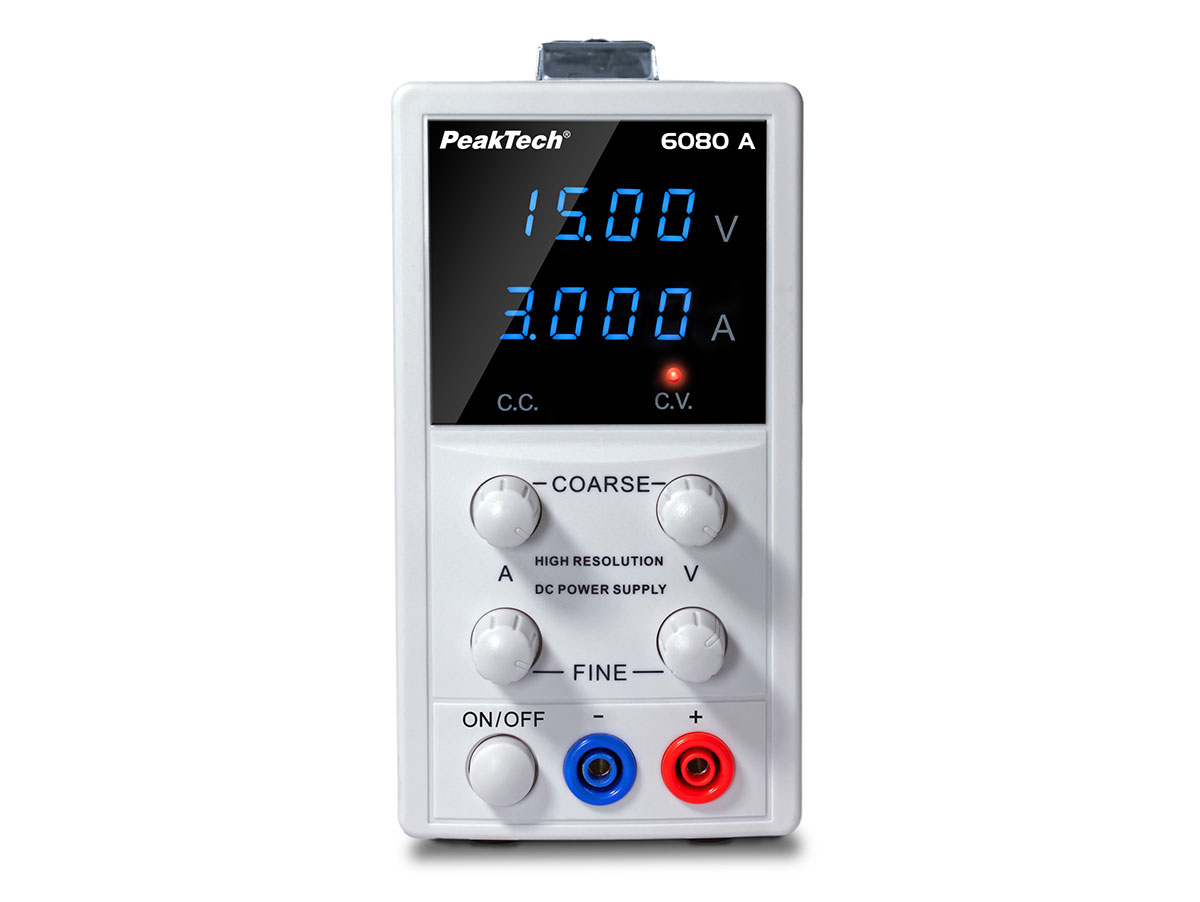 PeakTech P 6080 A - Alimentation de Laboratoire 0-15 V - 0-3 A