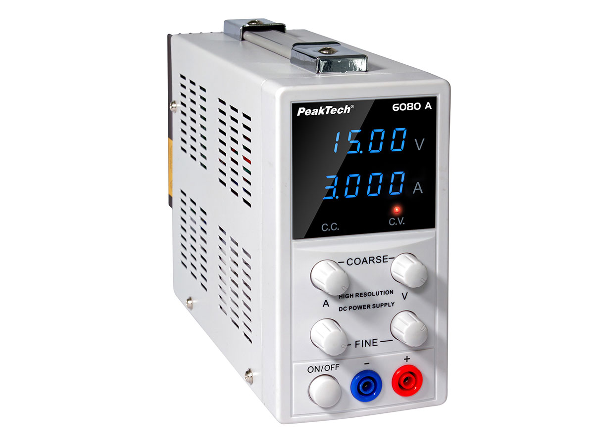 PeakTech P 6080 A - Alimentation de Laboratoire 0-15 V - 0-3 A